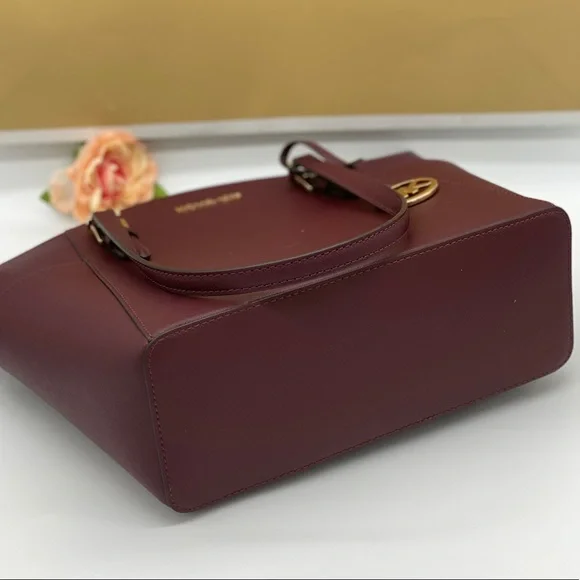 MICHAEL KORS CHARLOTTE LARGE TOP ZIP TOTE Dark sherry color - Picture 12 of 14